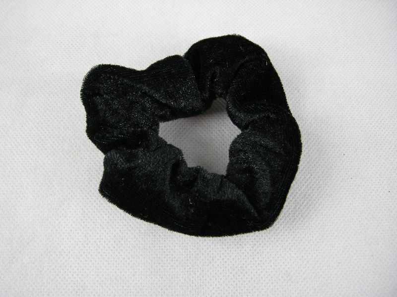 (image for) Scrunchie velvet zwart.